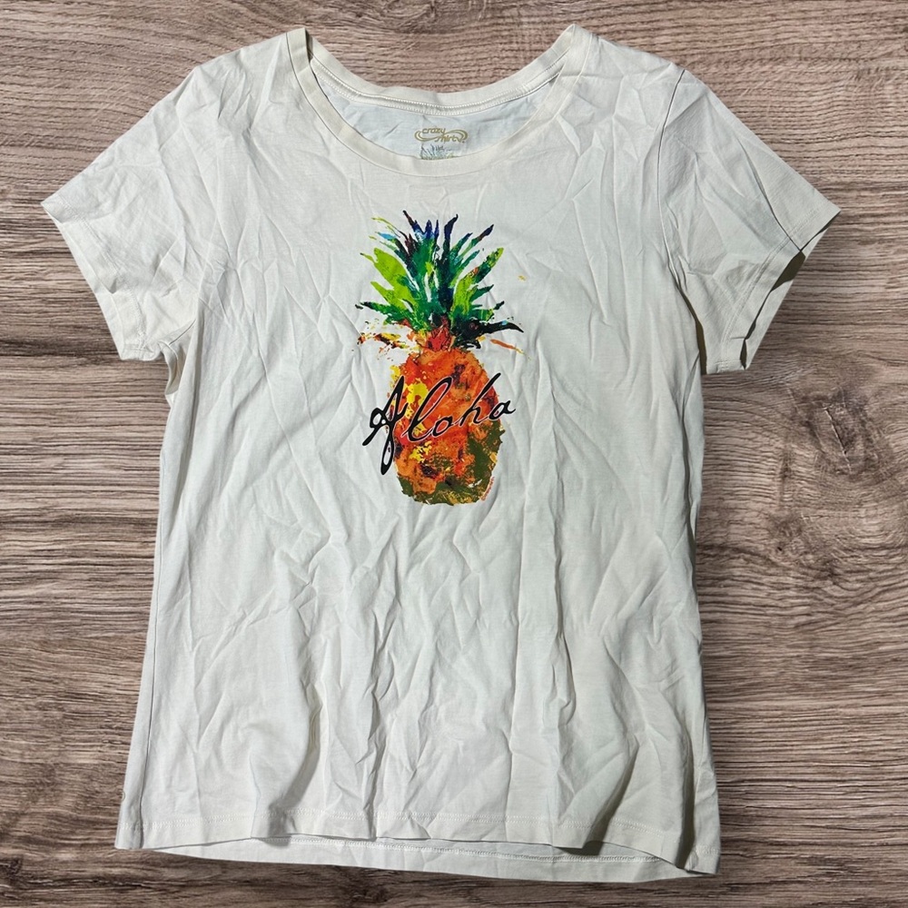 Women’s Crazy Shirts Hawaii - Aloha Graphic Tee - Cream - Size XL